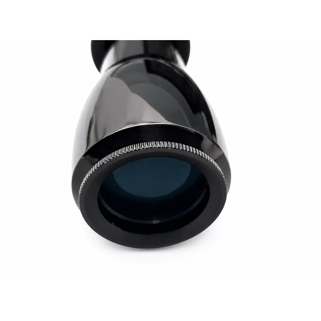 Ednalite projection pointer biomed certified with black glossy finish and textured silver ring around objective lens