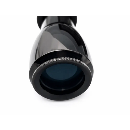 Ednalite projection pointer biomed certified with black glossy finish and textured silver ring around objective lens