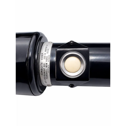Ednalite projection pointer biomed certified black cylindrical component with silver label and beige circular element housing