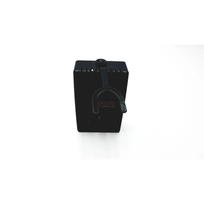 Black rectangular led flashlight with textured grip and loop for attachment in the teklite uv curing unit ucl 300