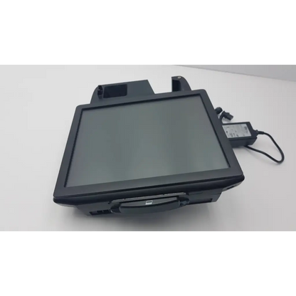 Black Elo touch systems ESY17B2 touchscreen cash register with integrated receipt printer and AC adapter DA-150A12