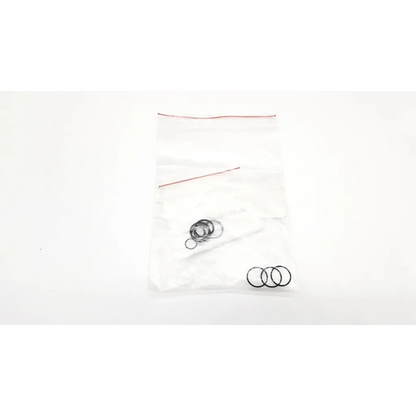 Black metal o-rings in a clear plastic bag from the ems eq-084 practical seal set for durable sealing solutions
