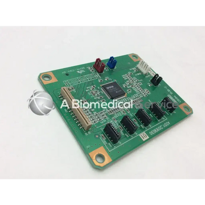 Green rectangular c594 sub-c board with black chips and beige ribbon cable connector for epson stylus pro 7800 9800