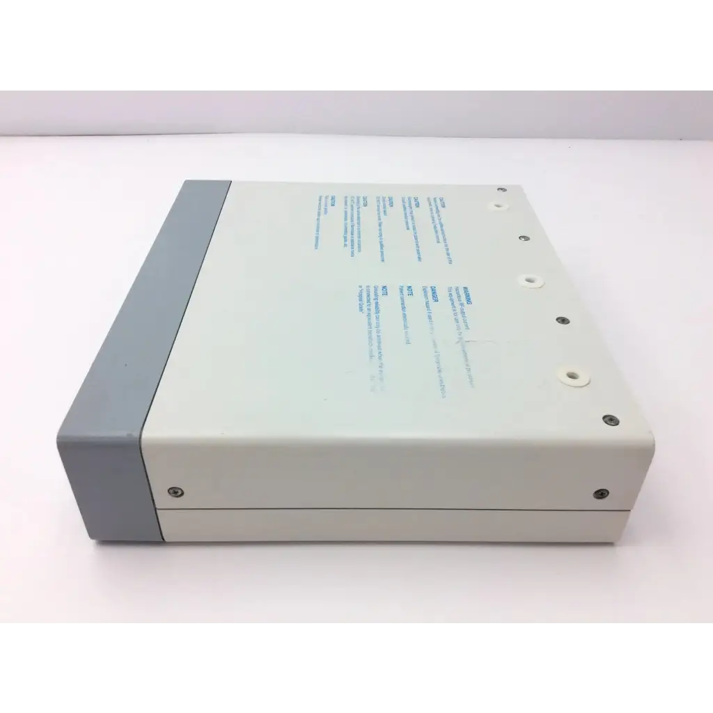 Light gray and white matte electrosurgical console erbe apc 300 with blue printed text for surgical use