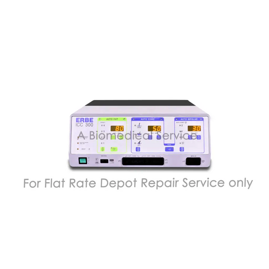 White erbe icc 300 surgical electrosurgical unit with digital displays for medical equipment flat-rate repair service