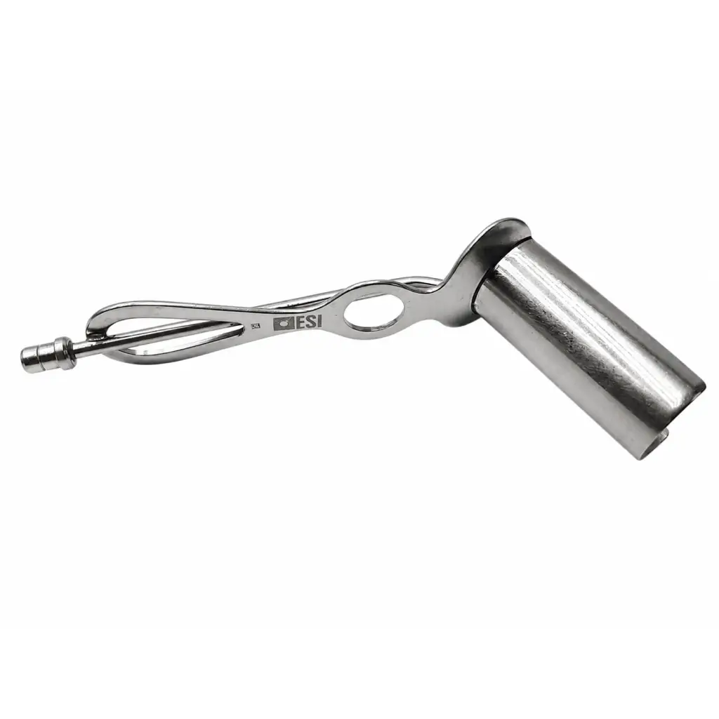 Biomed certified esi fiber optic lighted hill-ferguson rectal retractor in stainless steel with ergonomic handle and polished finish