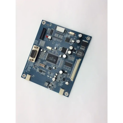 Blue circuit board with electronic components and connectors for estecom pglm0600400 rev cctech cd-1 board