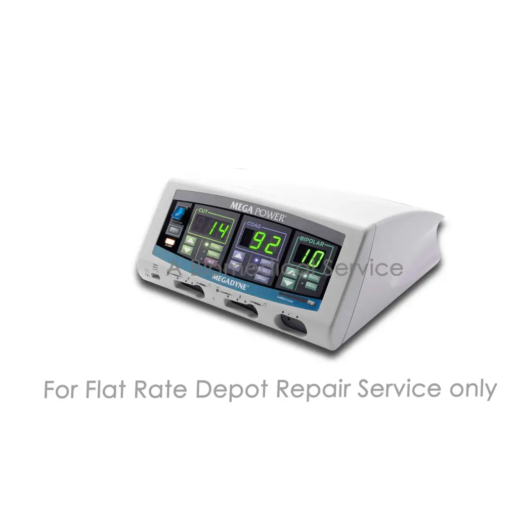 White plastic ethicon megadyne mega power 1000 electrosurgical unit with digital display for medical equipment repair service