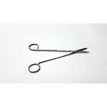 Euro-Med 62116 stainless steel dissecting scissors with straight blade and rounded handles in polished finish