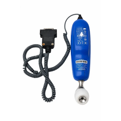 Blue exergen tat-5000s-ttl temporalscanner thermometer with cable biomed certified hand-held device with white tip