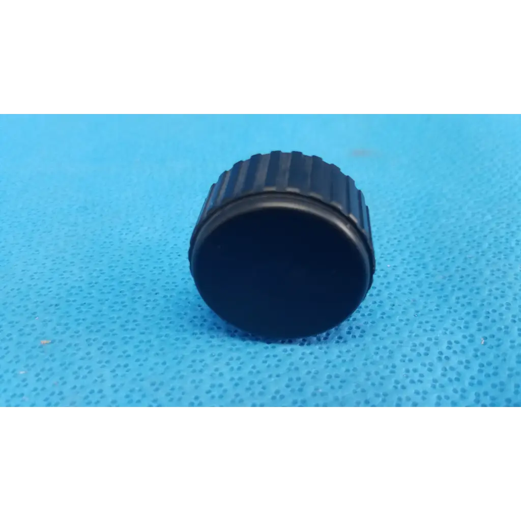 Black plastic ribbed dial knob for external control panel extension on topcon trc-nw6s retinal camera