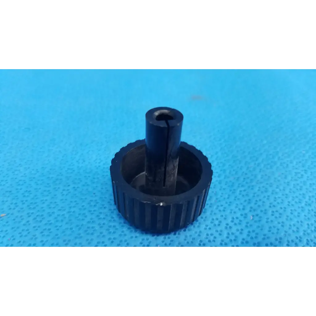 Black plastic external control panel extension dial adjustment knob with ridged edge for Topcon TRC-NW6S retinal camera
