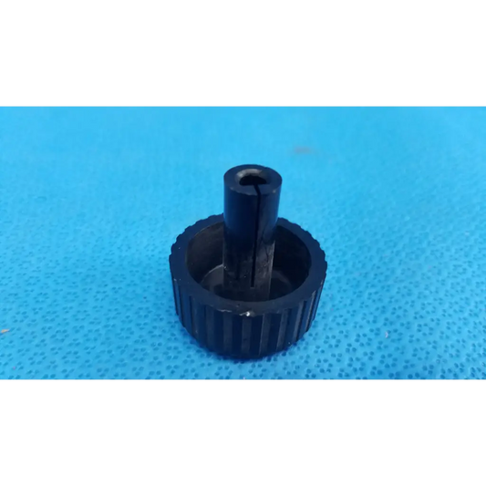 Black plastic external control panel extension dial adjustment knob with ridged edge for Topcon TRC-NW6S retinal camera