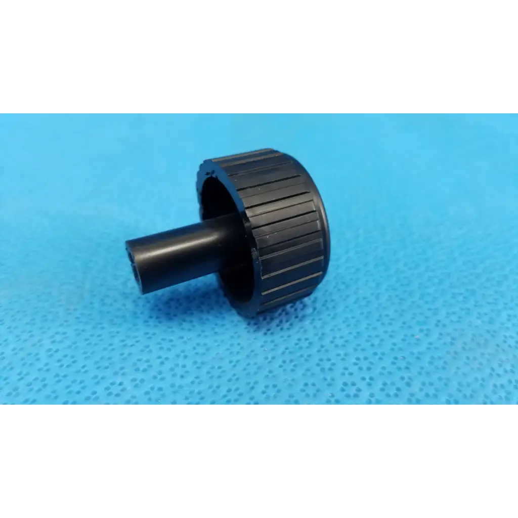 Black plastic external control panel extension dial adjustment knob with ribbed texture for topcon trc-nw8 camera
