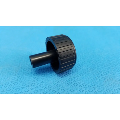 Black plastic external control panel extension dial adjustment knob with ribbed texture for topcon trc-nw8 camera
