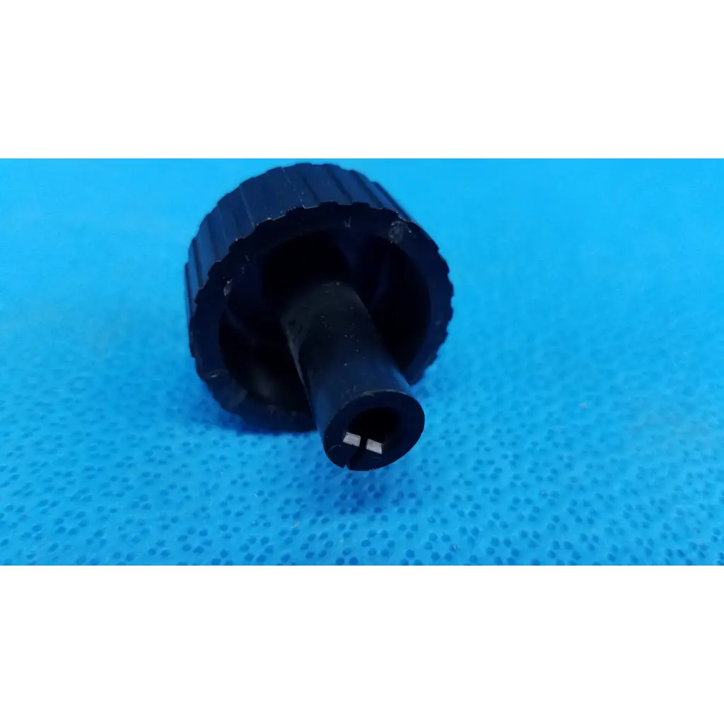Black plastic ribbed external control panel knob with central shaft for topcon trc-nw8 retinal camera adjustment