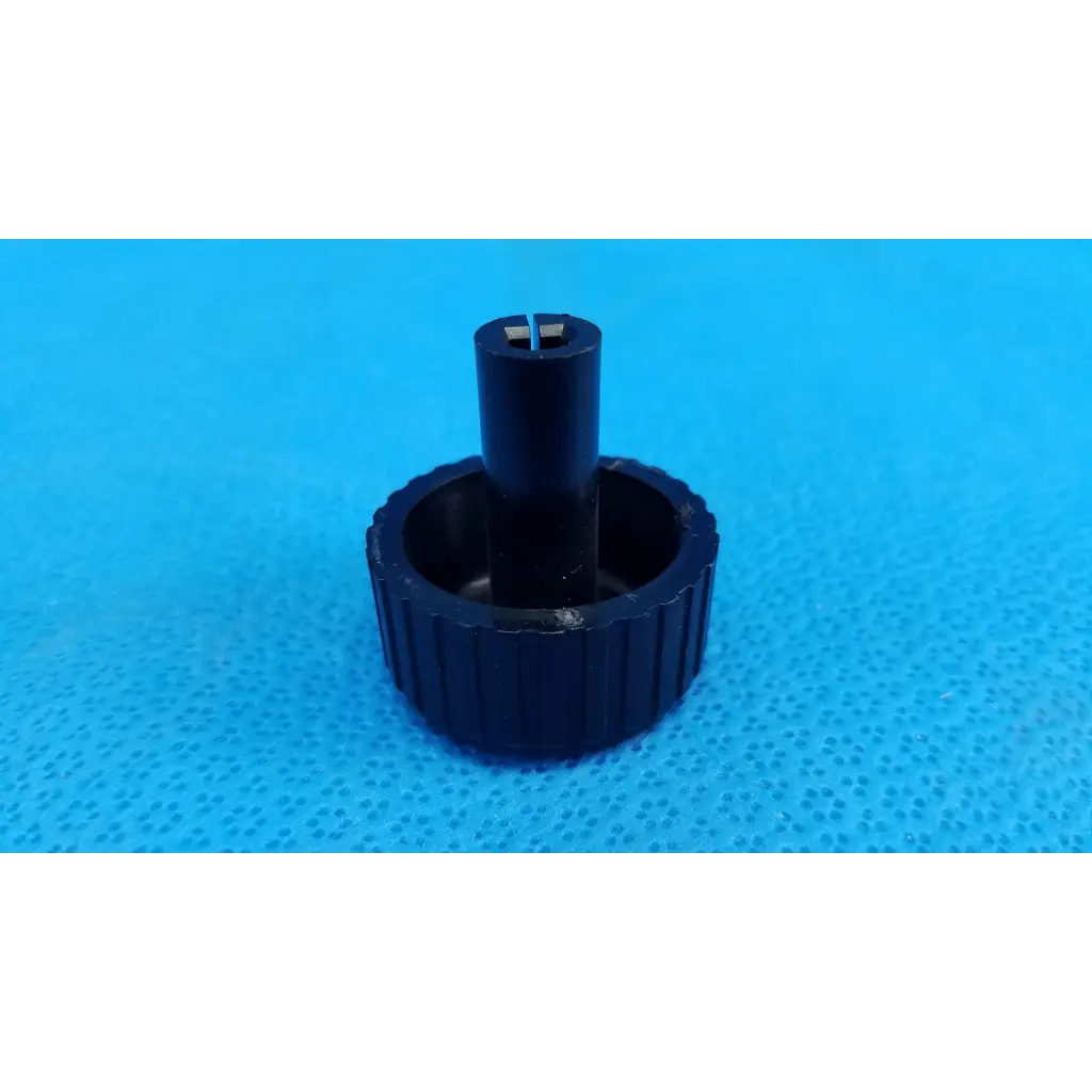 Black plastic ribbed external control panel extension dial adjustment knob with central shaft for topcon trc-nw8 retinal camera