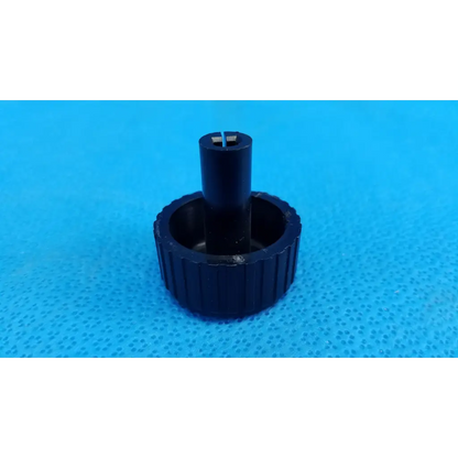 Black plastic ribbed external control panel extension dial adjustment knob with central shaft for topcon trc-nw8 retinal camera