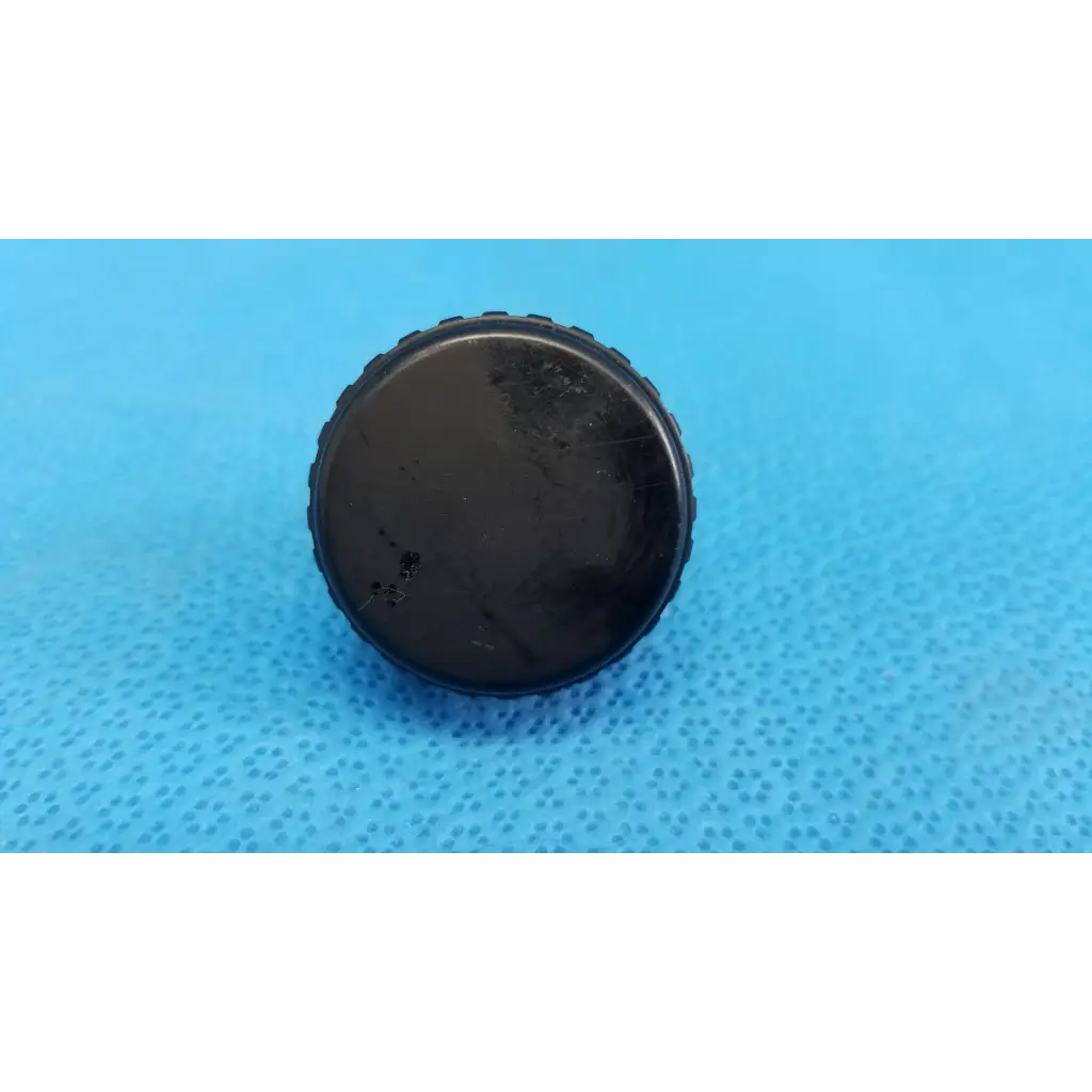 Black plastic external control panel extension dial adjustment knob with textured ridged edge for topcon fundus camera