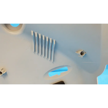 Light blue plastic external main optical body left side shroud housing cover panel with osd button ports for topcon fundus camera