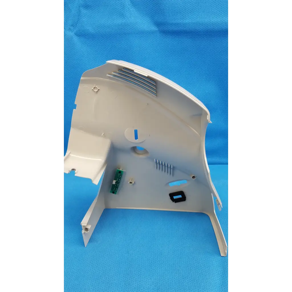 White plastic main optical body housing cover with ventilation slats and mounting points for topcon trc-nw8 fundus camera