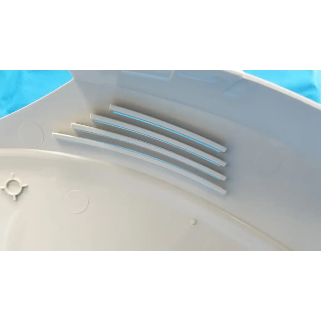 White plastic external main optical body left side shroud housing cover panel with light blue lining for topcon trc-nw8