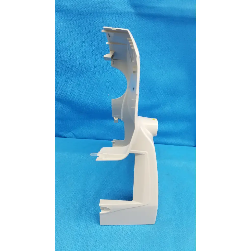 White plastic external main optical body side shroud housing cover panel with molded contours for Topcon TRC-NW8 retinal camera