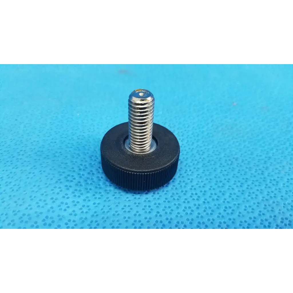 Black plastic mechanical leveling screw foot with silver threaded bolt for topcon trc-nw6s retinal camera