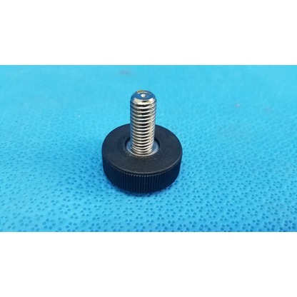 Black plastic mechanical leveling screw foot with silver threaded bolt for topcon trc-nw6s retinal camera