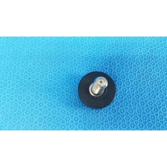 Black circular rubber base external mechanical leveling screw foot with metallic threaded bolt for topcon trc-nw6s camera