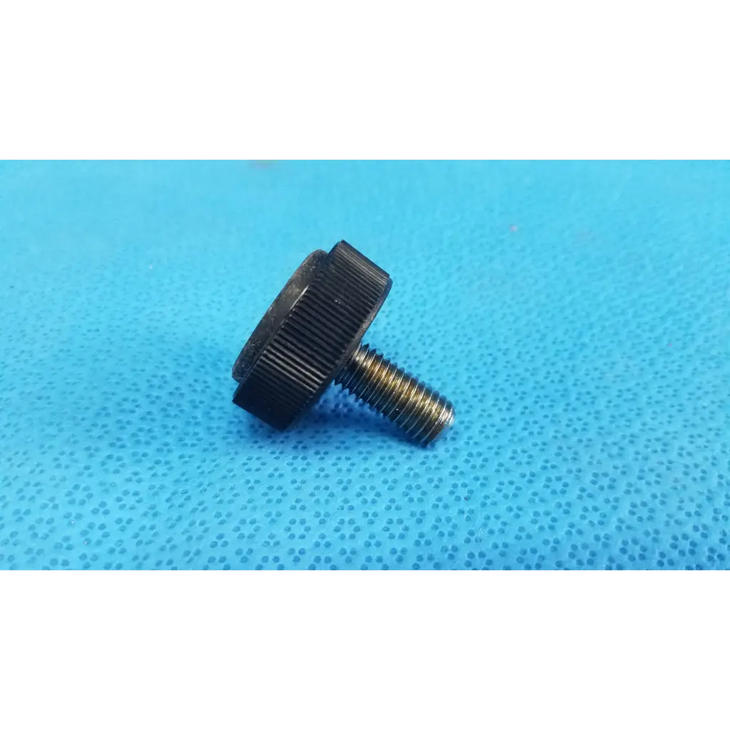 Black plastic knurled mechanical leveling screw foot with metallic threaded bolt for topcon trc-nw6s fundus camera
