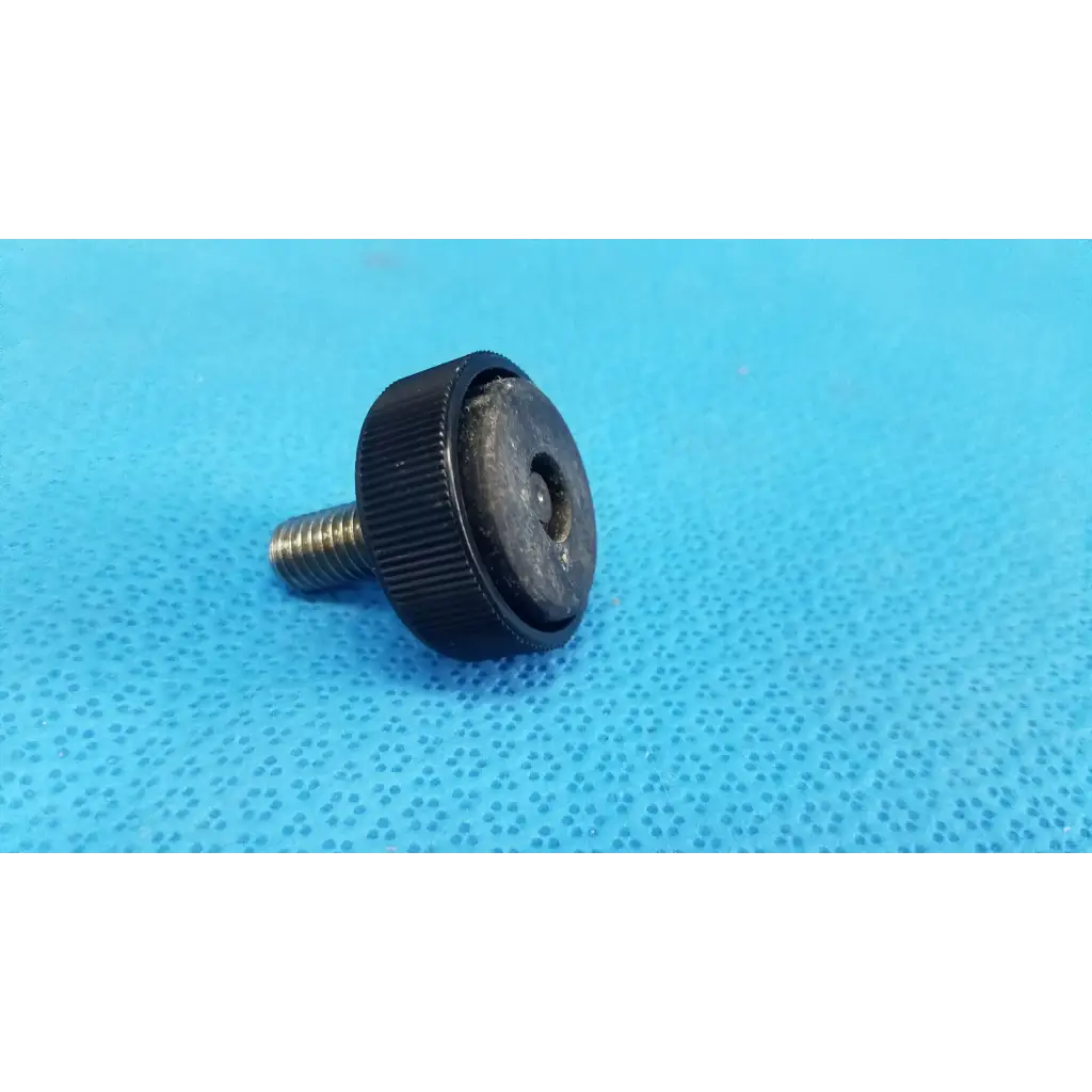 Black plastic mechanical leveling screw foot with threaded metal bolt for Topcon TRC-NW6S retinal camera