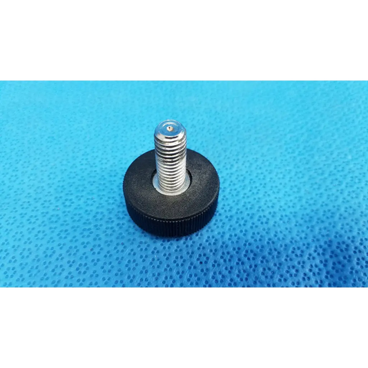Black rubber knob with silver threaded metal shaft mechanical leveling screw foot for Topcon TRC-NW8 fundus camera