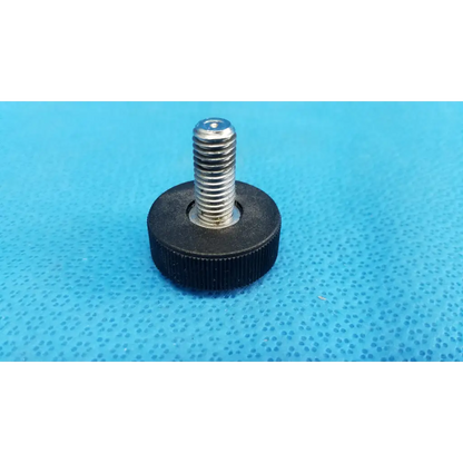 Black plastic mechanical leveling screw foot with silver threaded bolt for topcon trc-nw8 retinal camera
