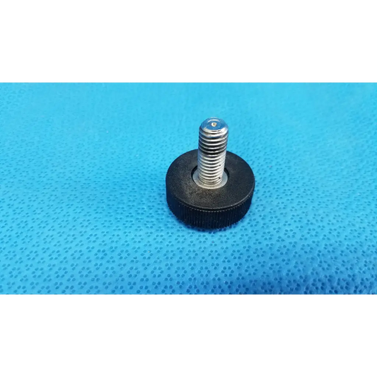 Black rubber knob with silver threaded bolt shaft mechanical leveling screw foot for Topcon TRC-NW8 retinal camera