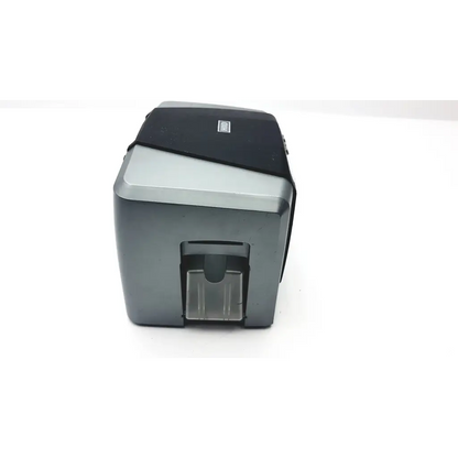 Black and silver fargo dtc 1000 badge card printer with sleek modern design for color id badge printing