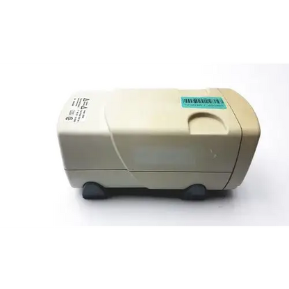 Beige plastic electric pencil sharpener with black rubber feet and teal barcode sticker for fisher scientific fb300 electrophoresis power