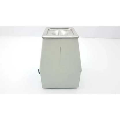 Gray rectangular fisher scientific fs20 ultrasonic cleaner with stainless steel lid and handle for laboratory use