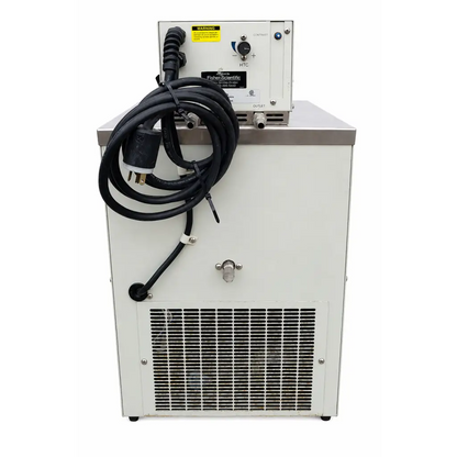 White rectangular fisher scientific isotemp 1013d biomed certified circulator bath with dial control and black power cord