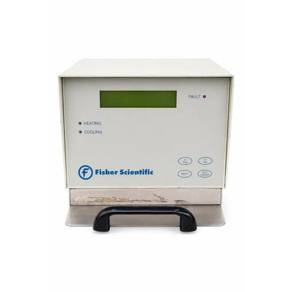 Fisher scientific biomed certified isotemp 1013d circulator bath with white metallic body green digital display and black handle