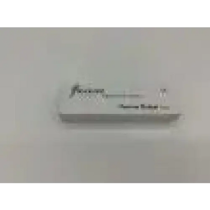 Silver metal fiber optic handle standard rough keychain with rectangular body and multiple small top protrusions