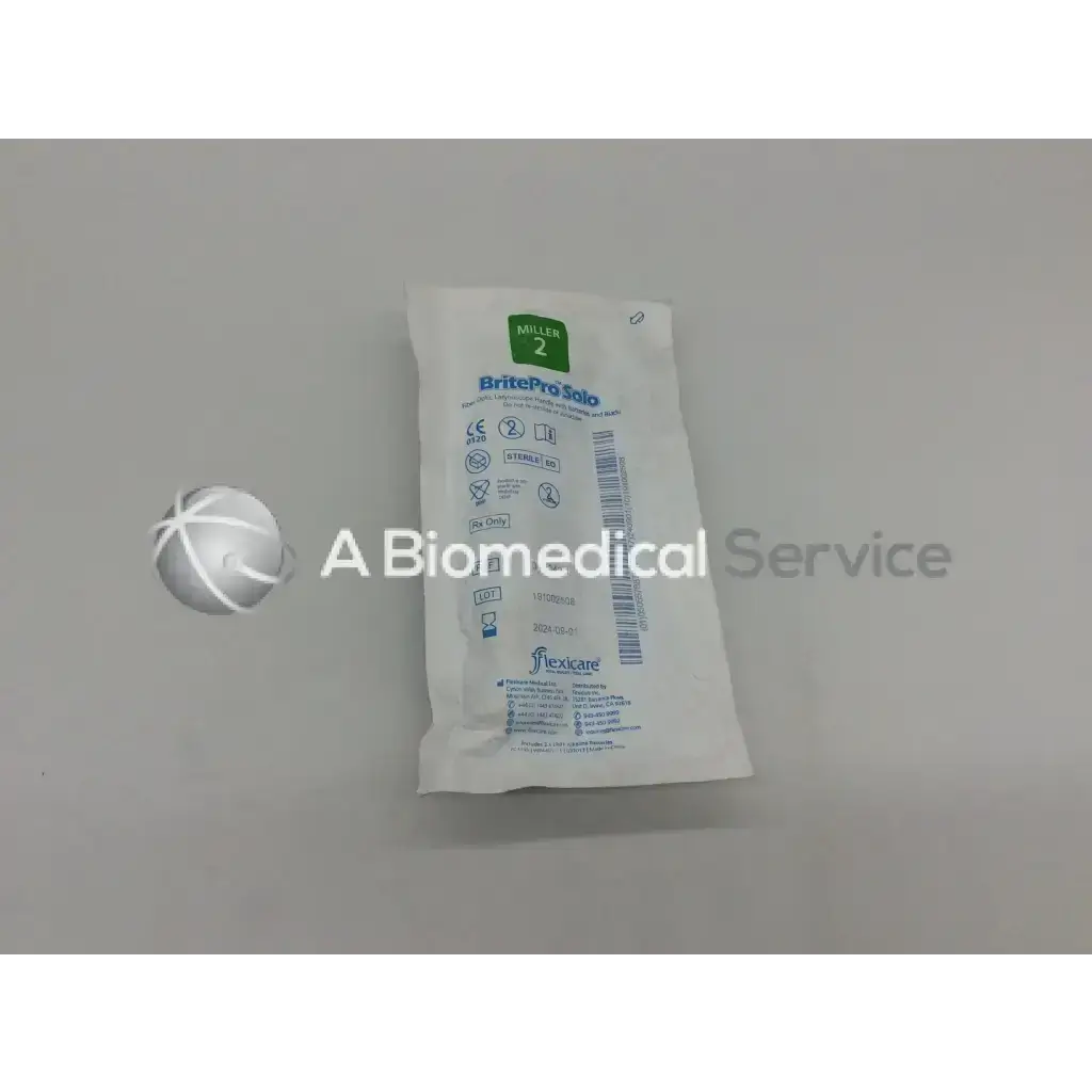 Flexicare BritePro Miller 2 Fiber Optic Laryngoscope Handle