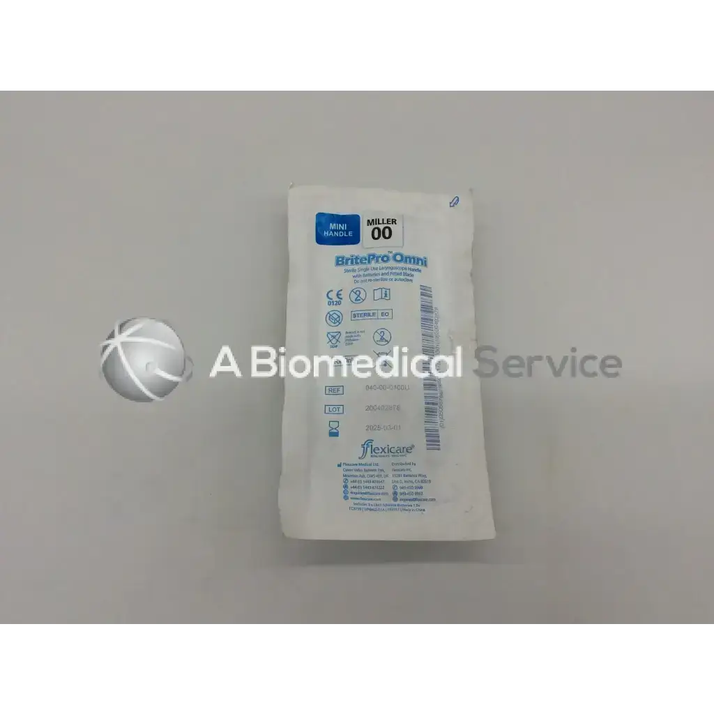 Flexicare BritePro Omni Single-Use Laryngoscope Miller 00