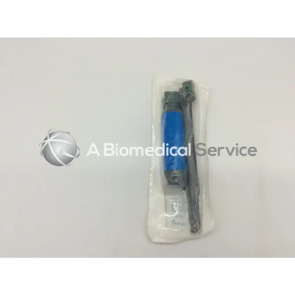 Blue and gray medical laryngoscope flexicare britepro solo miller 3 in clear plastic packaging