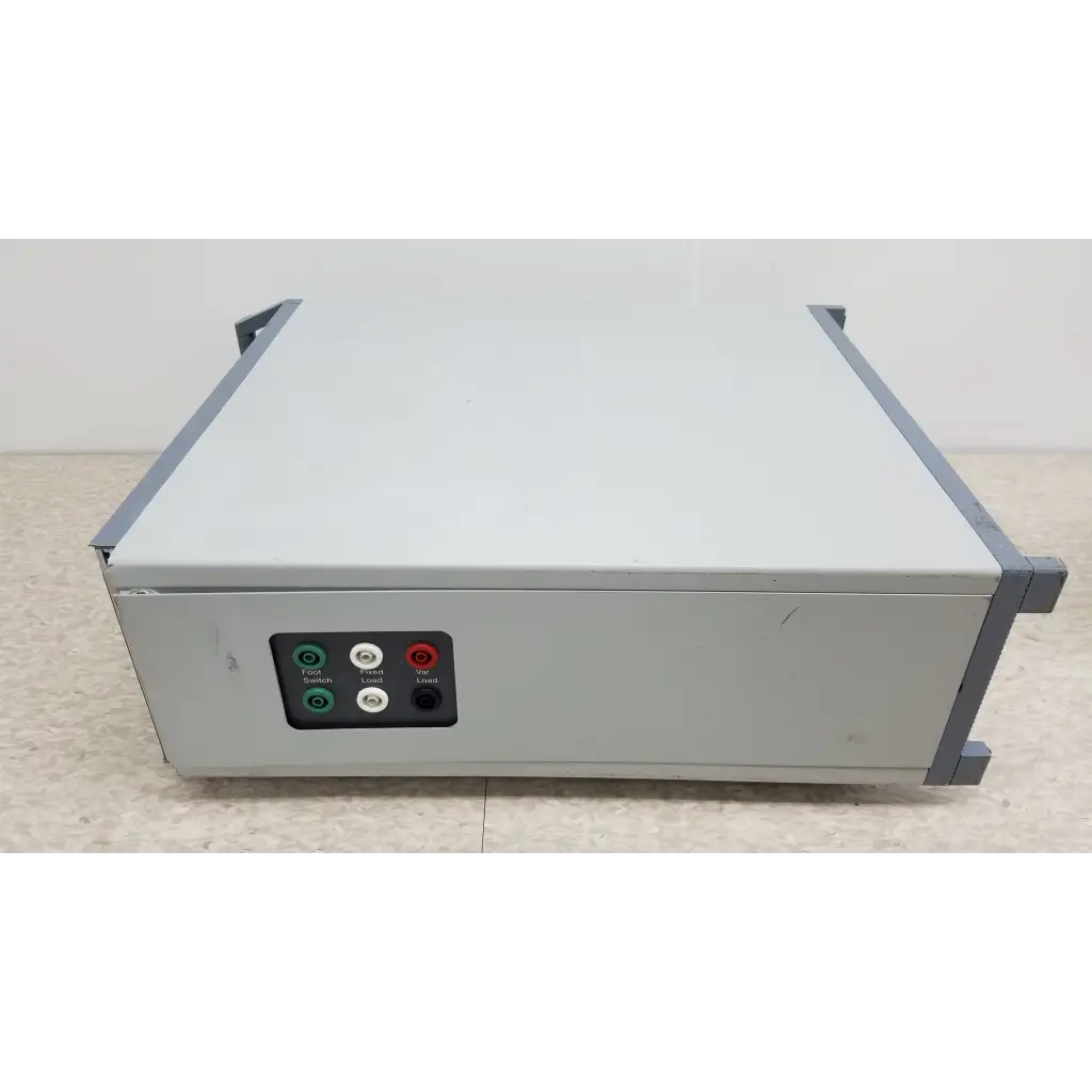 Gray metal industrial power supply unit with four control buttons for fluke biomedical qa-esii electrosurgery analyzer