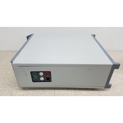 Gray metal industrial power supply unit with four control buttons for fluke biomedical qa-esii electrosurgery analyzer