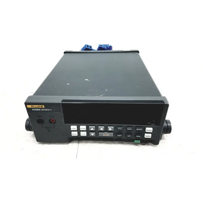 Black fluke hydra series ii data acquisition device with keypad and control buttons featuring 2645a universal input module