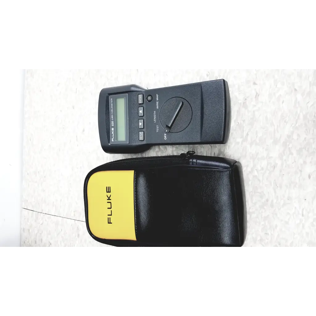 Black fluke 280 infrared thermometer with yellow and black carrying case for fluke networks lan cablemeter cable testing