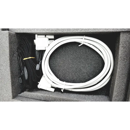White coiled cable with vga and power connectors for fluke networks 620 lan cablemeter cable testing use