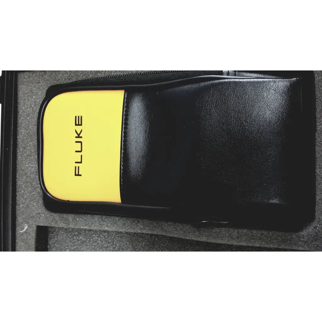 Black and yellow fluke networks protective case with textured surface for lan cablemeter cable testing accessories